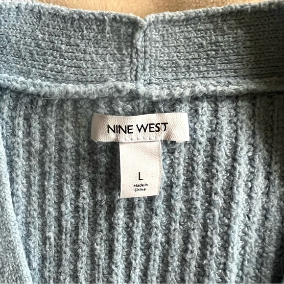 Baby Blue Nine West Oversized Cardigan - Picture 4 of 5